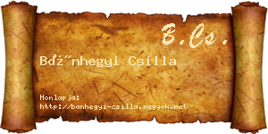 Bánhegyi Csilla névjegykártya